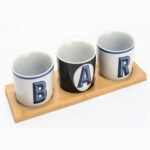 Coffret plat + 3 bols bar