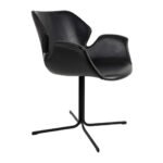 Chaise en cuir noir