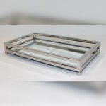 Steel tray 30x17cm mirror
