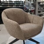 Fauteuil rotatif taupe