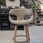 Chaise de bar taupe